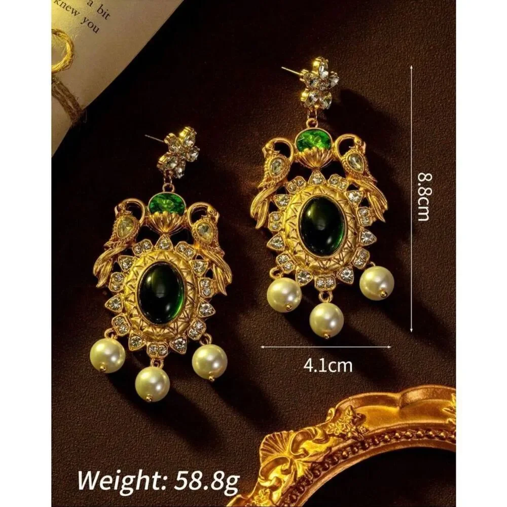 Vintage Victorian Style Pearl Earrings